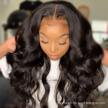 Body Wave 5x5 Transparent Lace Closure Human Hair Wig For Black Women Natural Color Brazilian Virgin Human Hair Lace Wig Vendors